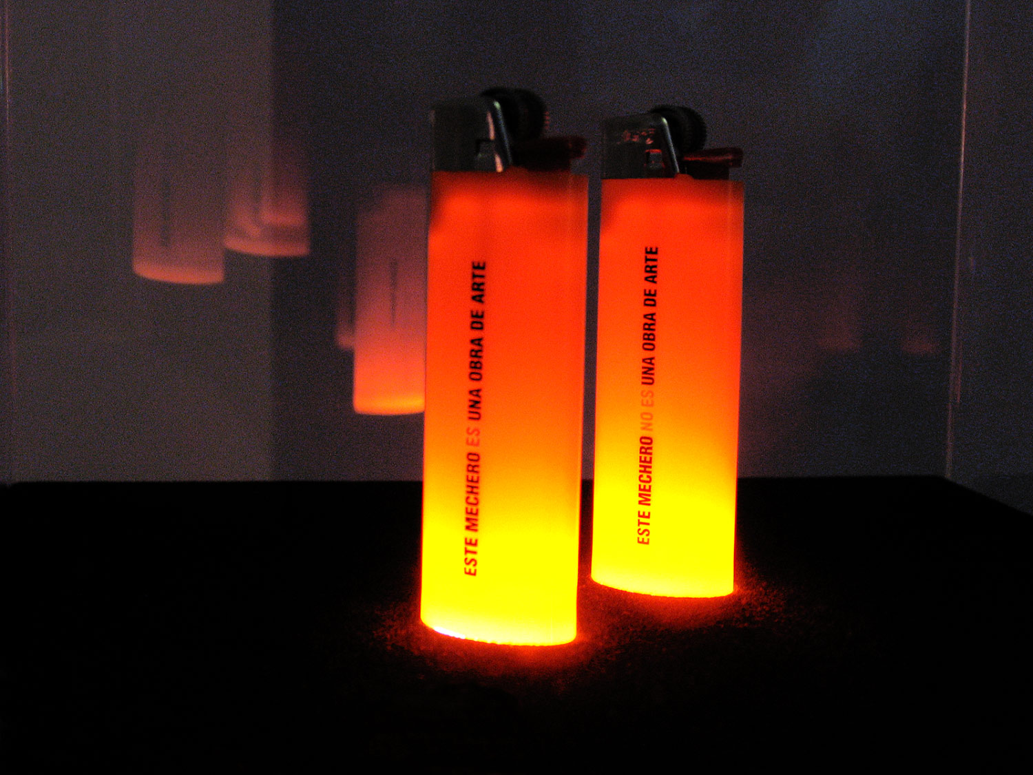 «Out of context, inside the market», 2005, Fetish lighters 1,000,000 euros